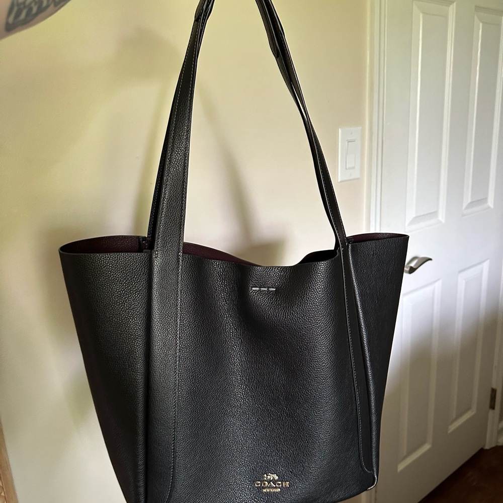 Coach Black Hadley Leather Tote Bag